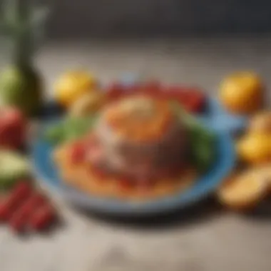 Nutritional Choices for Hip Size Reduction Colorful plate of healthy foods emphasizing nutrition