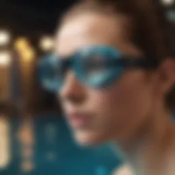 Innovative swim goggles showcasing advanced technology