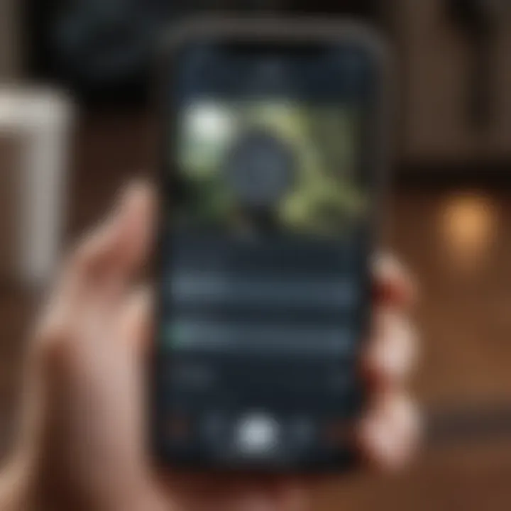 A close-up view of an iPhone displaying an activity tracking app interface.