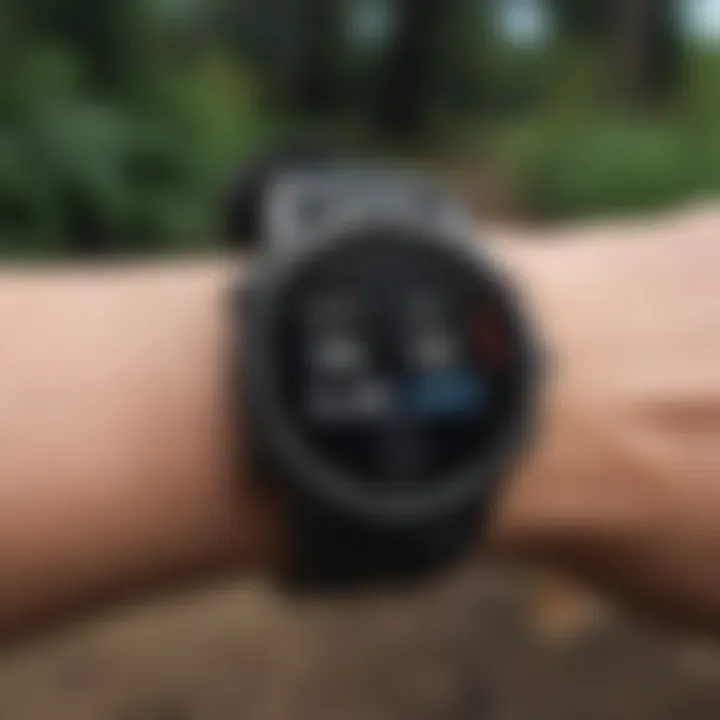 User interface of a Garmin watch with health metrics