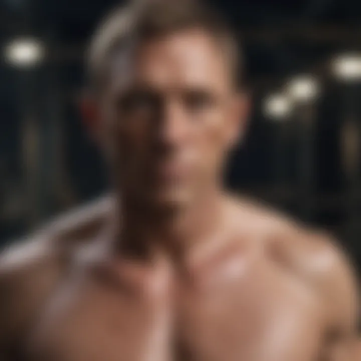 Daniel Craig showcasing his athletic build