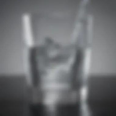 Hydration concept with water filling a glass