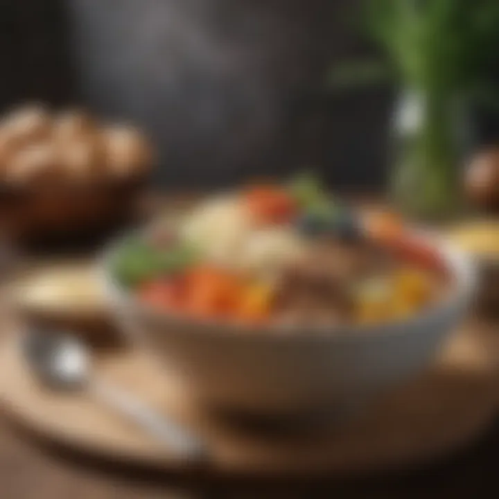 A wholesome grain bowl filled with nutritious ingredients