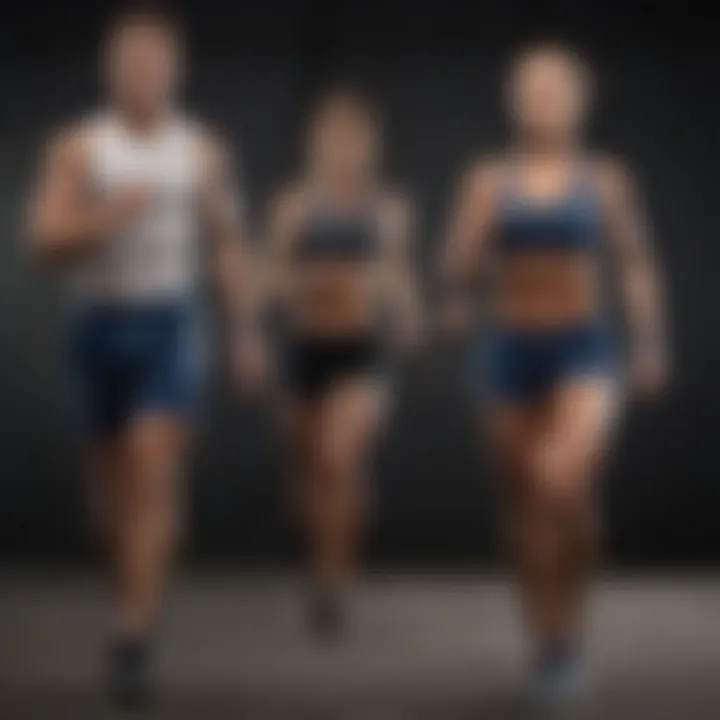 Split image showing before and after effects of HIIT jogging on physique