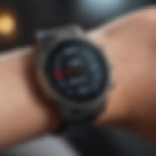 Smartwatch displaying health metrics