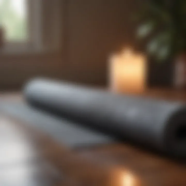 High-quality yoga mat in serene environment