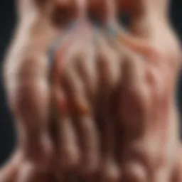 Illustration depicting the anatomy of the foot highlighting toe muscles