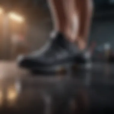 Impact of Quality Footwear on Training Efficiency Athlete wearing workout shoes during a training session