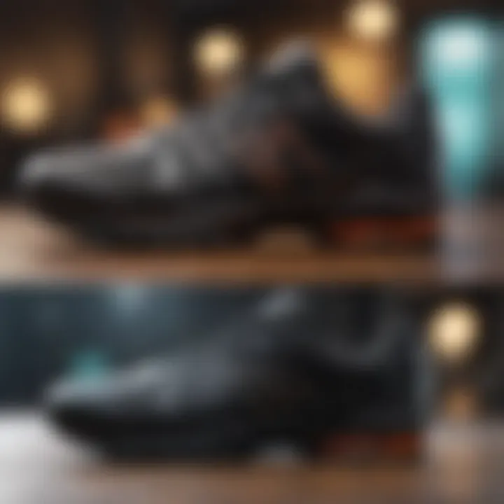 Infographic illustrating key shoe features for workouts