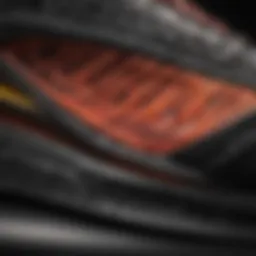 Close-up of shoe sole design showcasing traction patterns