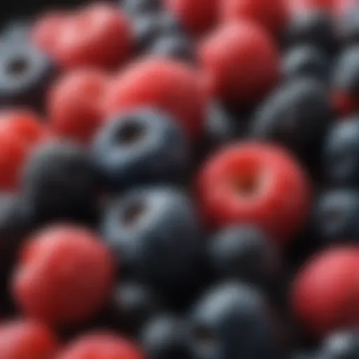 A vibrant assortment of fresh berries showcasing their colors and textures.