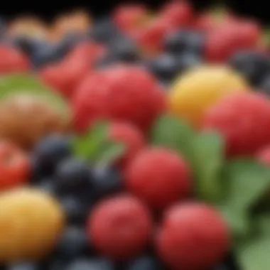 A visual representation of carbohydrates in various berries compared to other fruits.