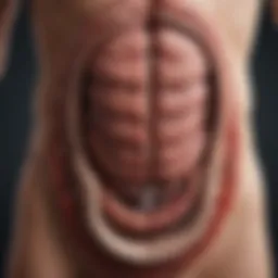 Illustration of the digestive system highlighting bowel function
