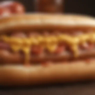 Nutritional Information of a Hot Dog A nutrition label displaying caloric values and ingredients of a hot dog