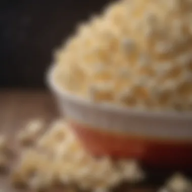 A bowl of fluffy air-popped popcorn