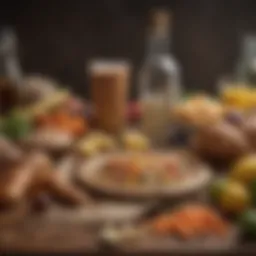 Visual representation of carbohydrate distribution in a low carb diet