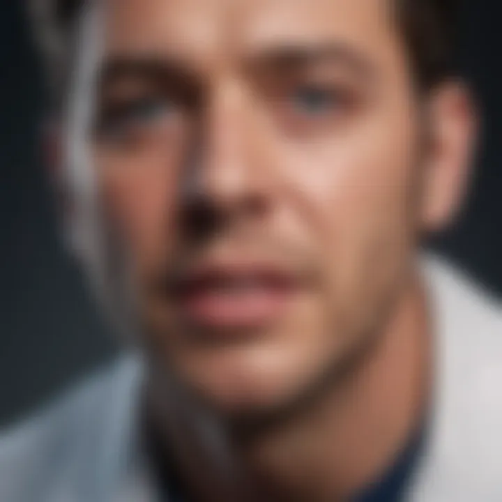 Consultation between patient and doctor regarding throat discomfort