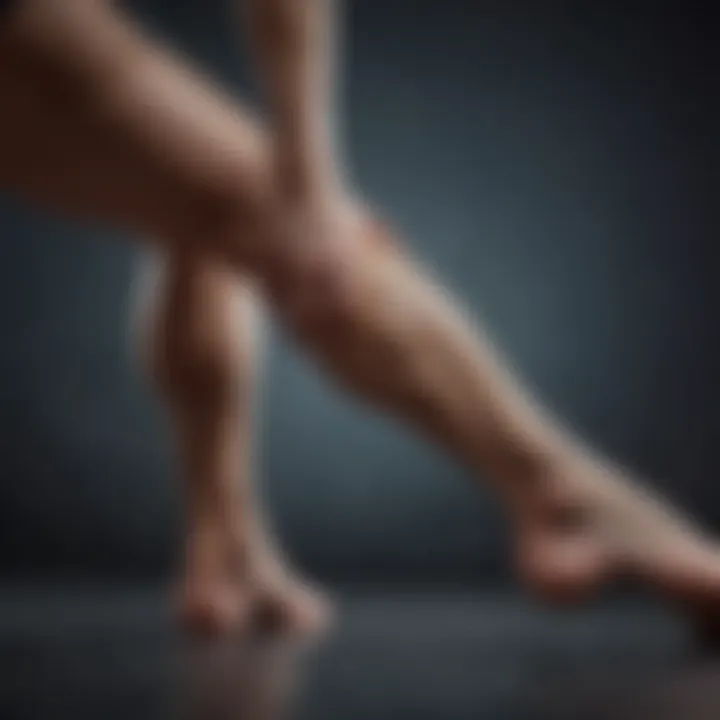 Visual representation of stretching exercises for calf muscles.