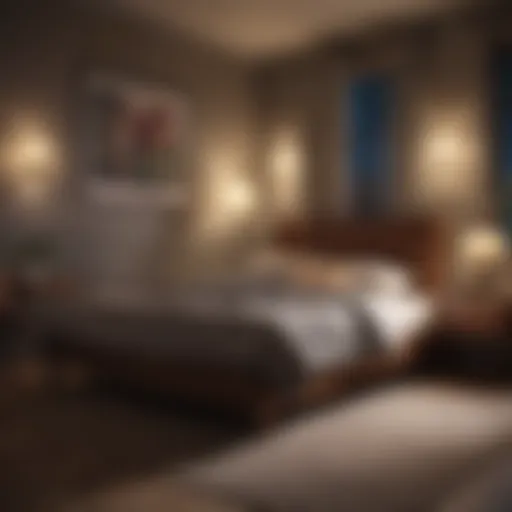 A serene bedroom setting emphasizing nighttime tranquility.