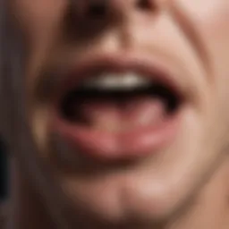 Close-up view of cracked skin at the mouth corners
