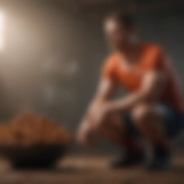 Visual depicting psychological factors that can lead to constipation