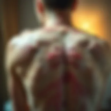 Irritated Skin and Nighttime Itch Illustration of irritated skin caused by nighttime itch