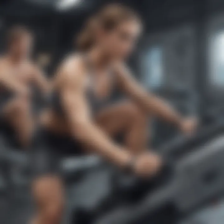 Illustration showing resistance types in rowing machines