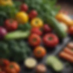 Colorful assortment of low carb vegetables