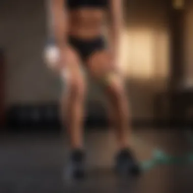 Demonstration of targeted resistance band exercises for knee strength