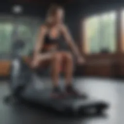 Detailed view of the Skierg machine showcasing its design and features