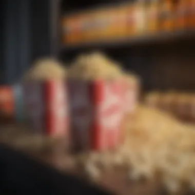 Variety of organic popcorn brands on a shelf