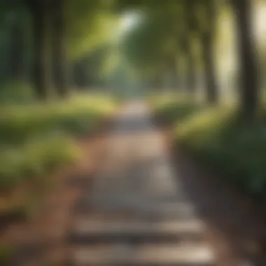 The Tranquility of Walking Outdoors A serene walking path surrounded by nature