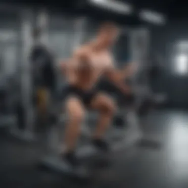 User demonstrating strength training on a space-saving bench