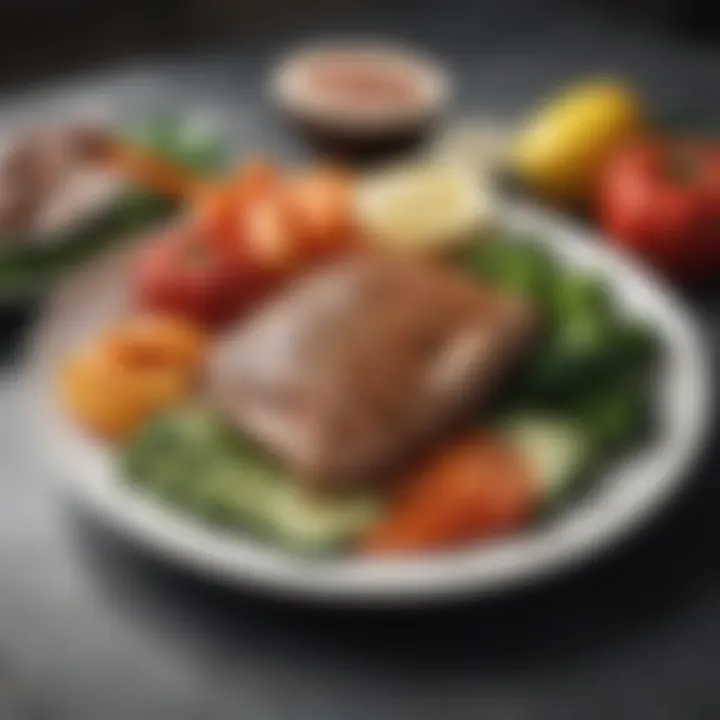 Balanced meal featuring lean protein and vegetables