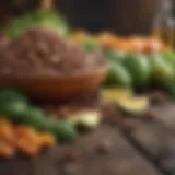 Colorful assortment of nutrient-rich foods