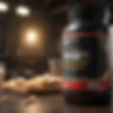 Whey Protein Nutrition Label Nutrition label showcasing protein content and ingredients
